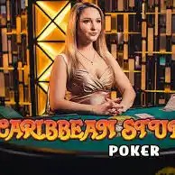 Caribbean Stud Poker slot logo by Evolution at Win casino