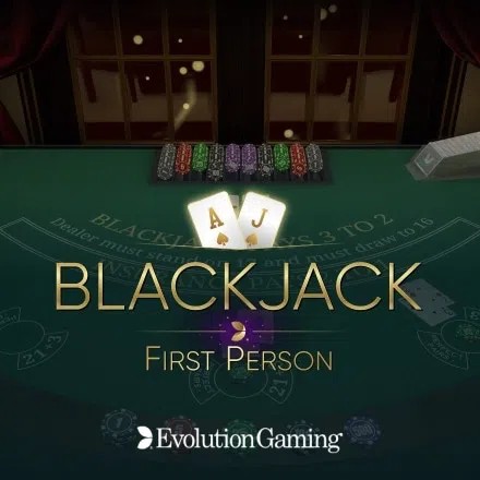 First Person Blackjack slot icon by Evolution, available at Win casino