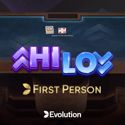 Table Games logo of First Person Hi Lo from Evolution at Win casino