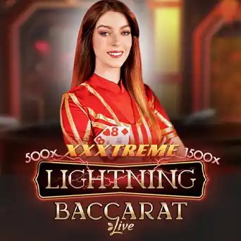 Lightning Baccarat slot icon by Evolution, available at Win casino