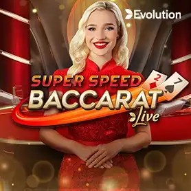 Super Speed Baccarat slot visual from Evolution available on win-casinó.it